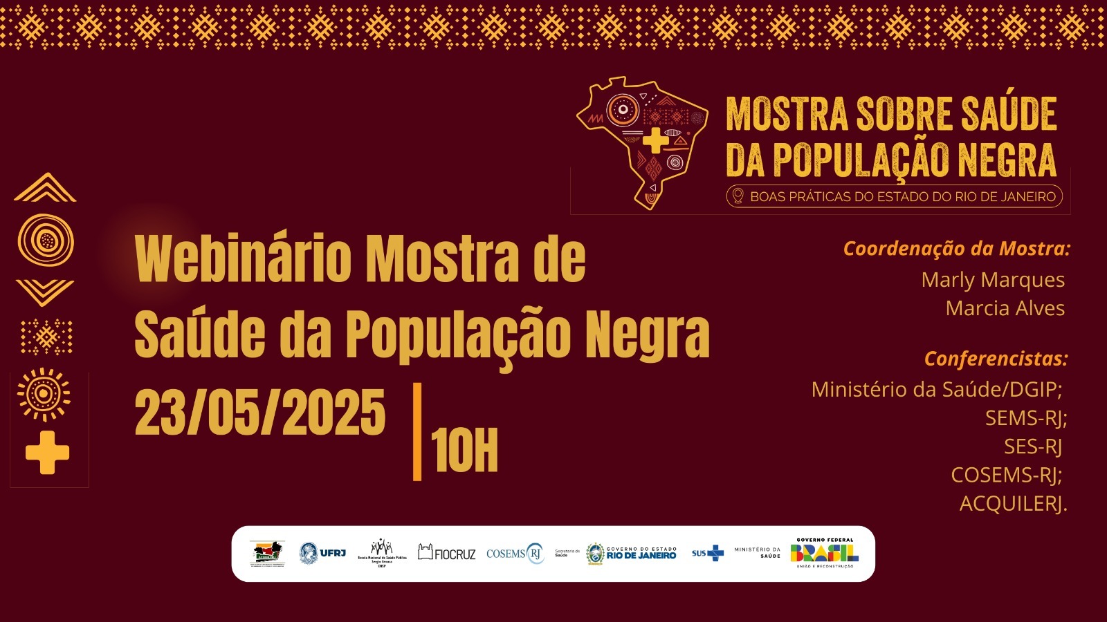 Webinário discute Mostra de Saúde da População Negra nesta sexta-feira, 23/5