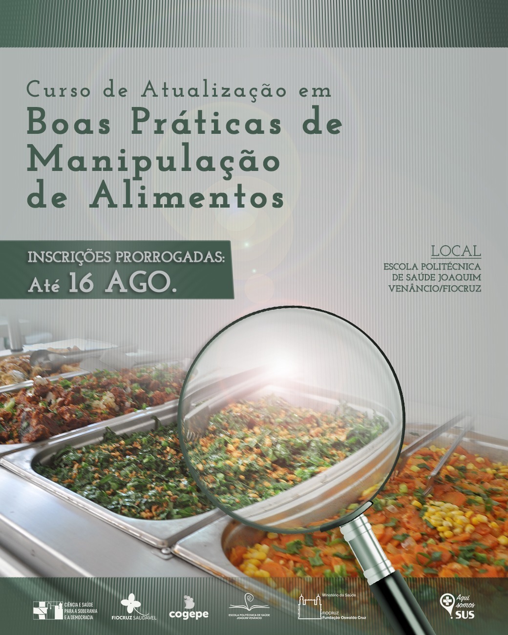 Inscrições abertas para atualização profissional em Boas Práticas de Manipulação de Alimentos