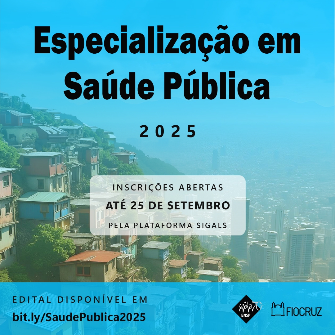 Fiocruz abre inscrições para curso de especialização em saúde pública 