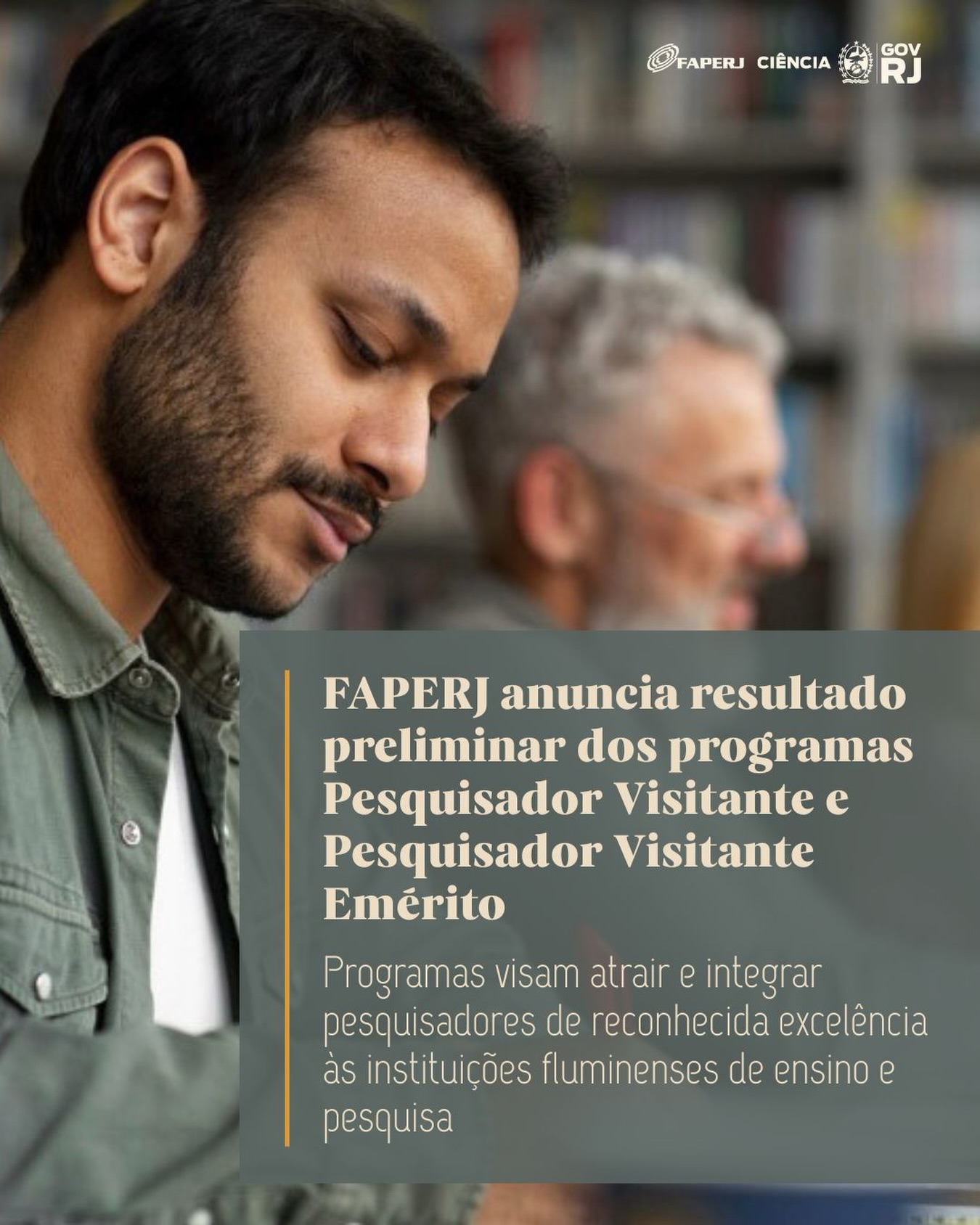 Faperj divulga resultado preliminar dos Programas PV e PVE 2026