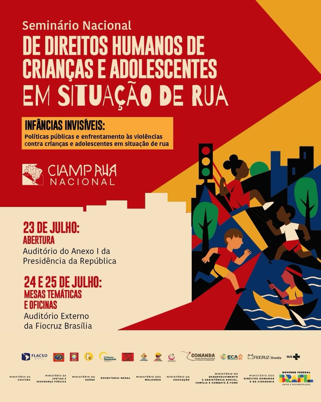 Seminário Nacional de Direitos Humanos de Crianças e Adolescentes em Situação de Rua acontece em Brasília