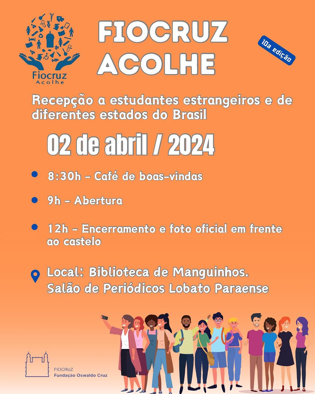 Evento 'Fiocruz Acolhe' recebe estudantes estrangeiros de pós-graduação em 2/4