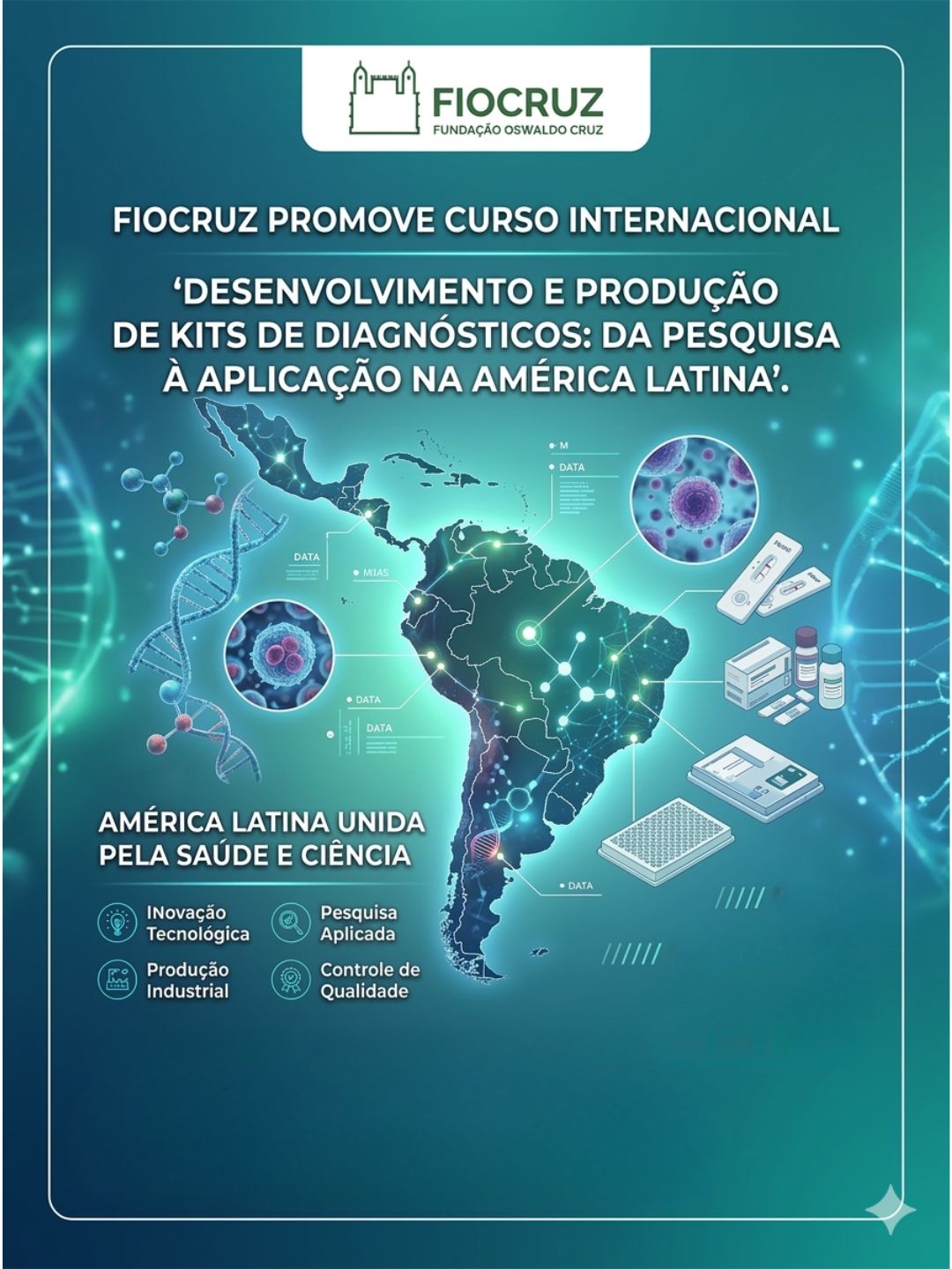 Fiocruz promove curso internacional sobre desenvolvimento e produção de kits de diagnósticos