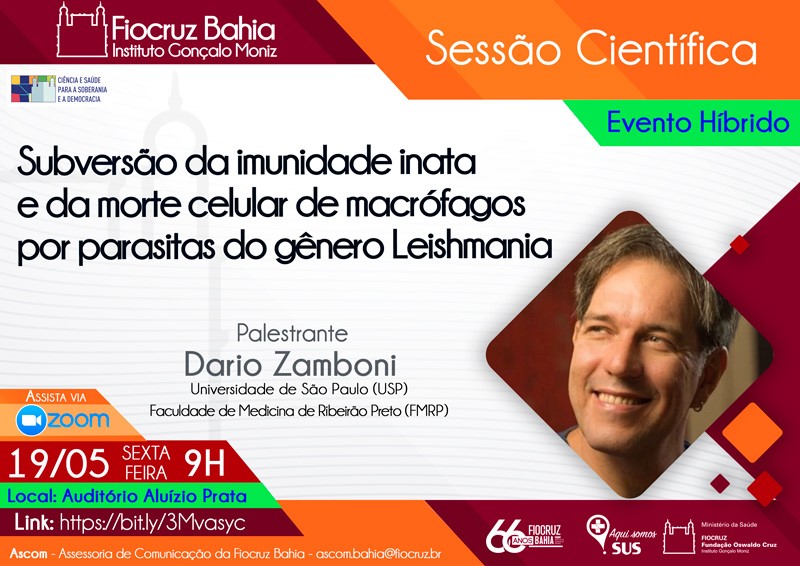 Fiocruz Bahia realiza palestra online sobre parasitas do gênero Leishmania