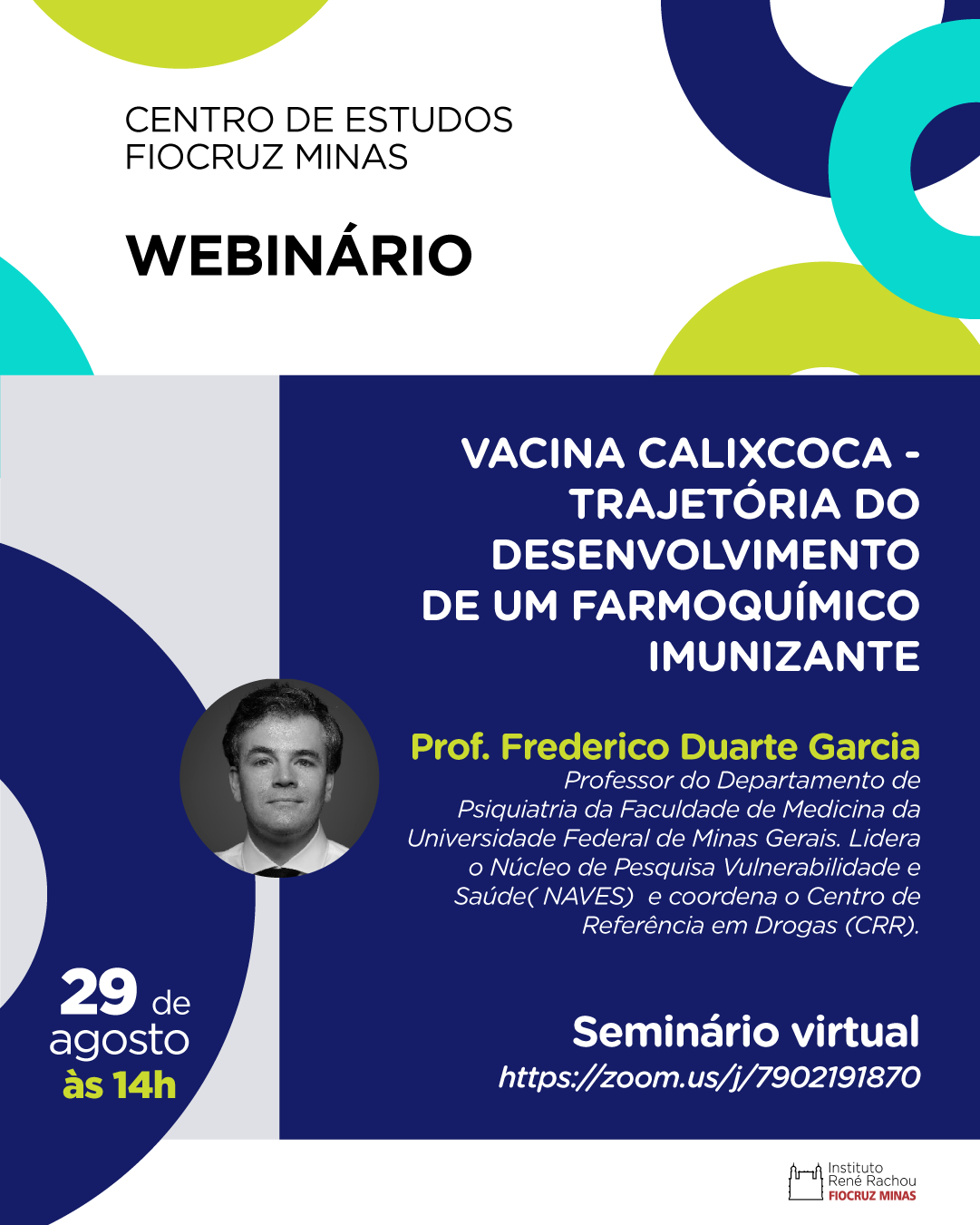 Trajetória da vacina Calixcoca é tema de Centro de Estudos em 29/8