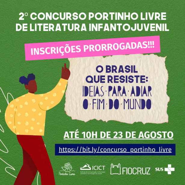 Concurso Portinho Livre de Literatura Infantojuvenil: inscrições prorrogadas até 23/8