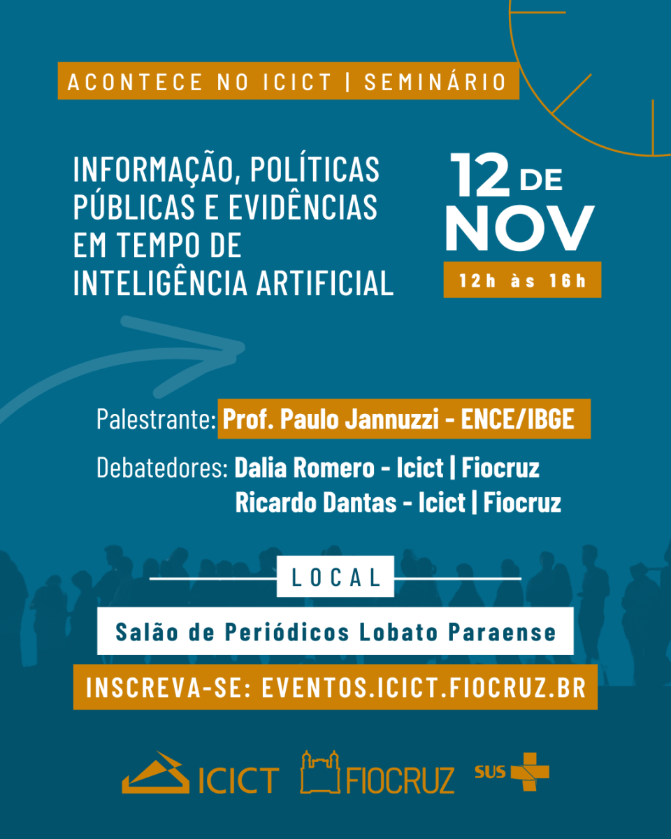 Pós-graduação Informação e Comunicação em Saúde recebe Paulo Januzzi em aula aberta sobre inteligência artificial