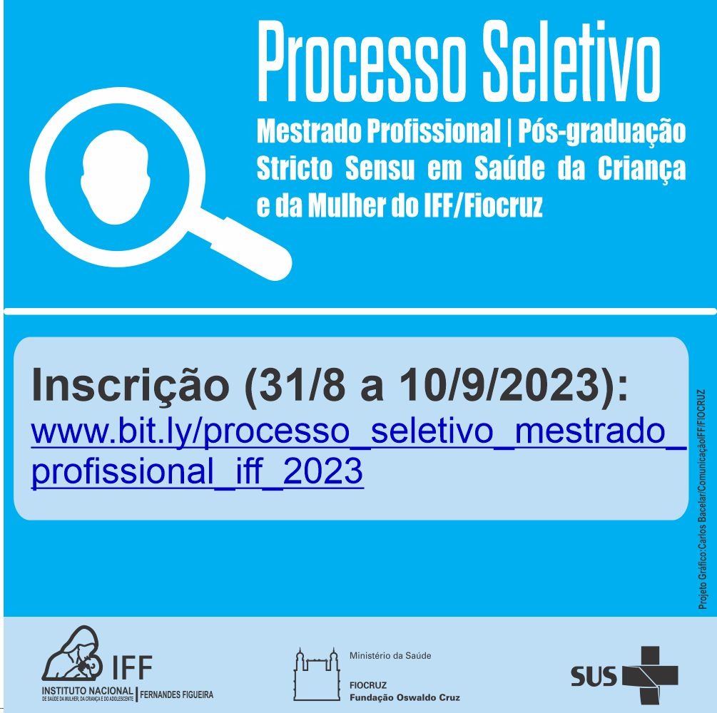 Mestrado profissional em saúde da criança e da mulher recebe inscrições até 10/9