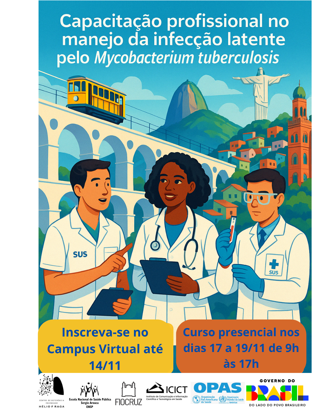 Manejo da infecção latente pela tuberculose: inscrições para terceira turma da capacitação profissional seguem abertas até 14/11