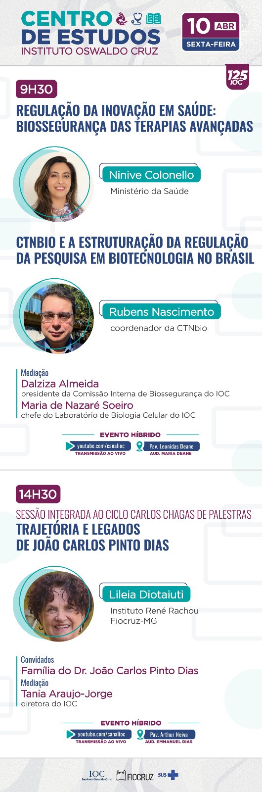 Centro de Estudos debate Biossegurança e sessão integrada Ciclo Carlos Chagas