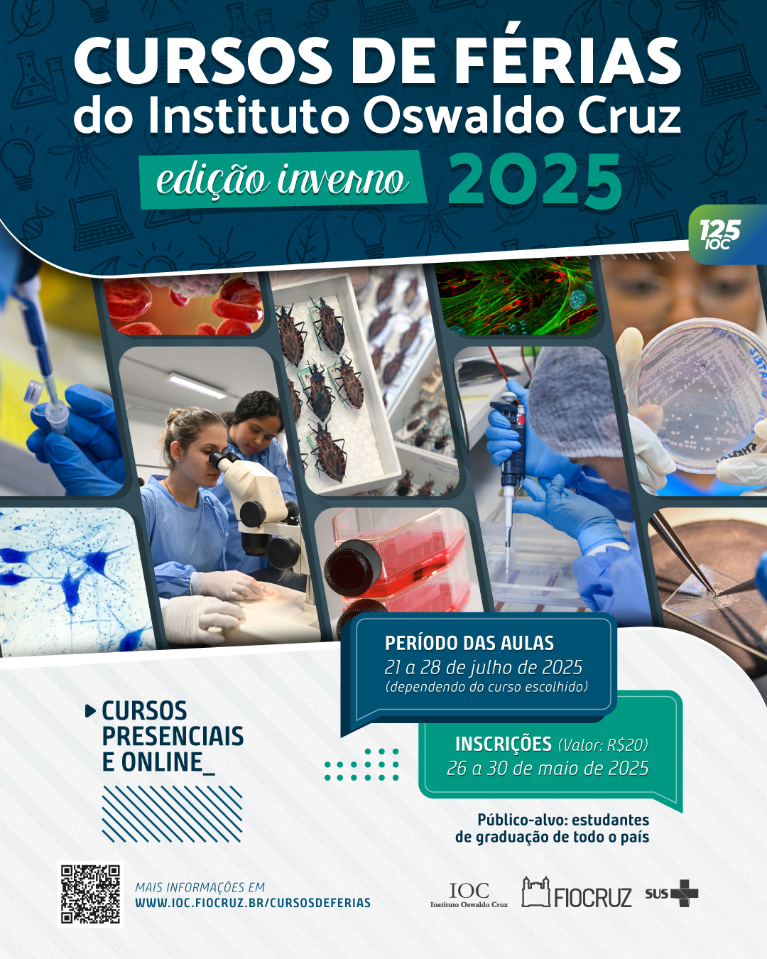 Cursos de Férias Inverno 2025: inscrições de 26 a 30/5