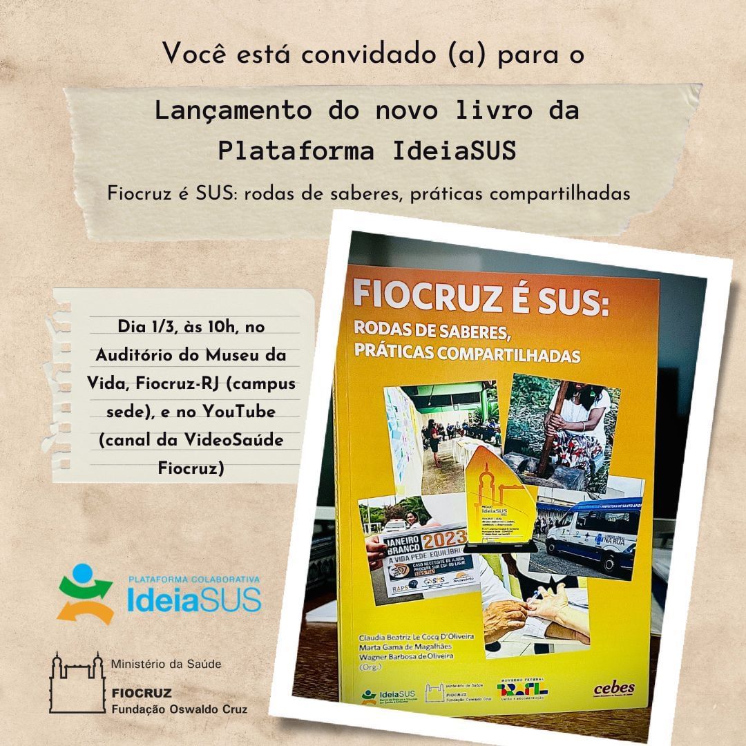 Novo livro da IdeiaSUS Fiocruz apresenta práticas que realçam a potência do SUS