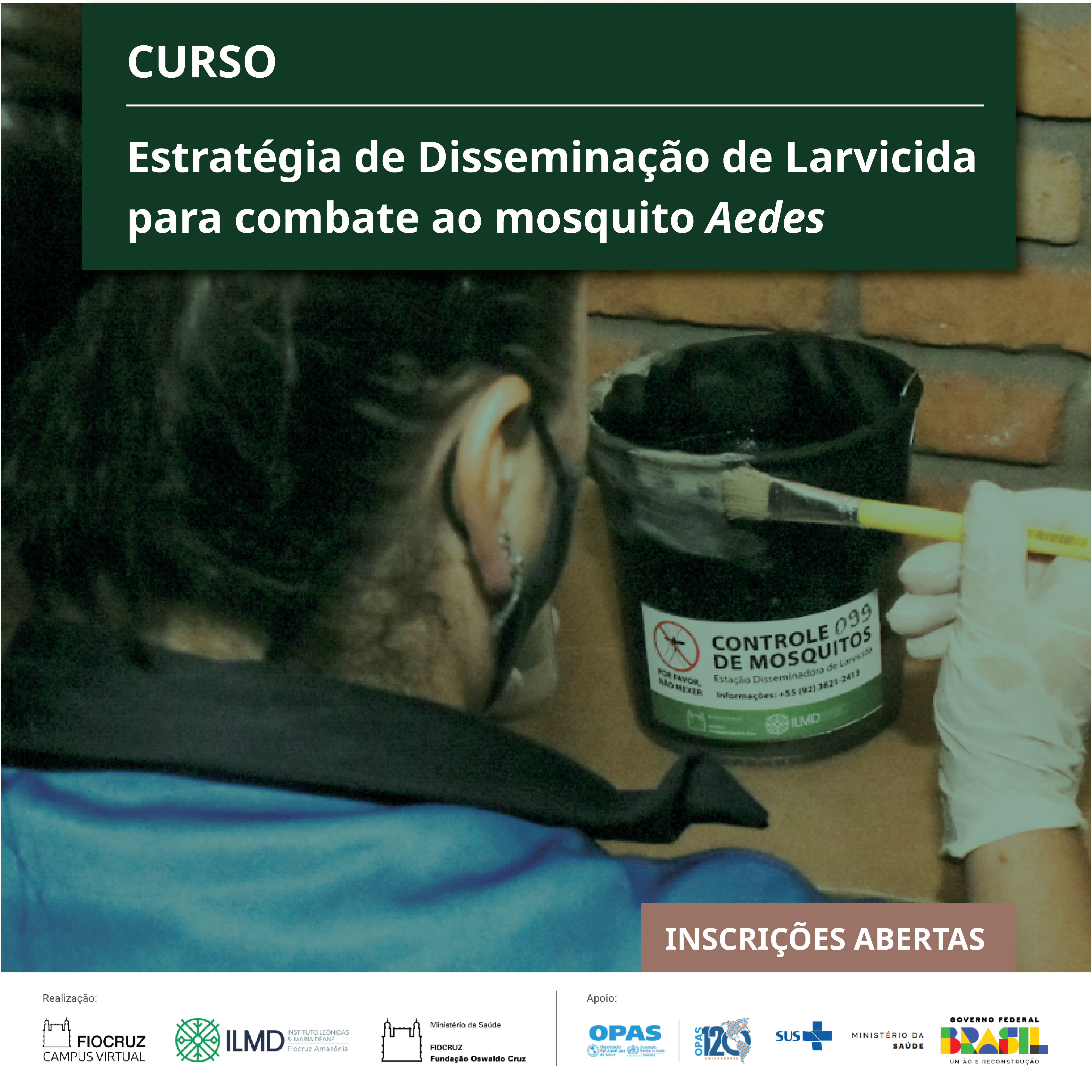 Aedes: novo curso do Campus Virtual tem foco em estratégia para controle de arboviroses