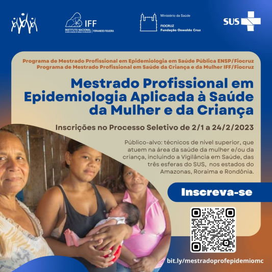 Inscrições abertas para mestrado em Epidemiologia aplicada à saúde da mulher e da criança