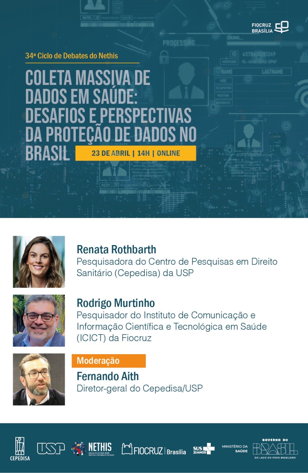 Ciclo de Debates do Nethis discute proteção de dados em saúde