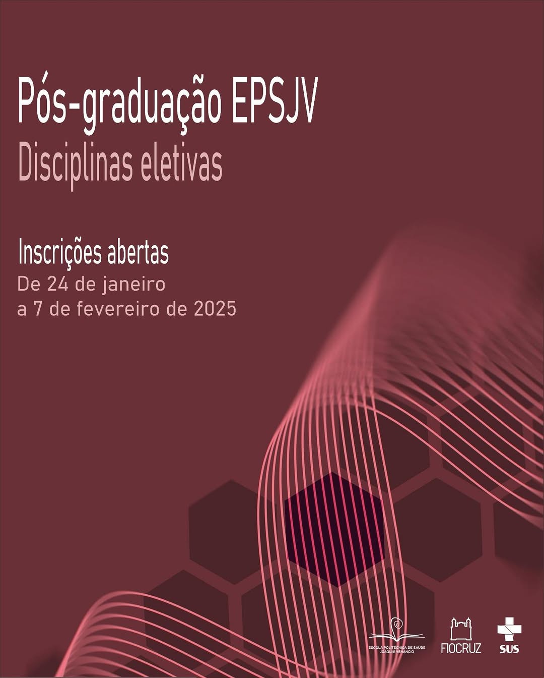 Inscreva-se nas disciplinas eletivas da Pós-Graduação em Educação Profissional em Saúde: até 7/2