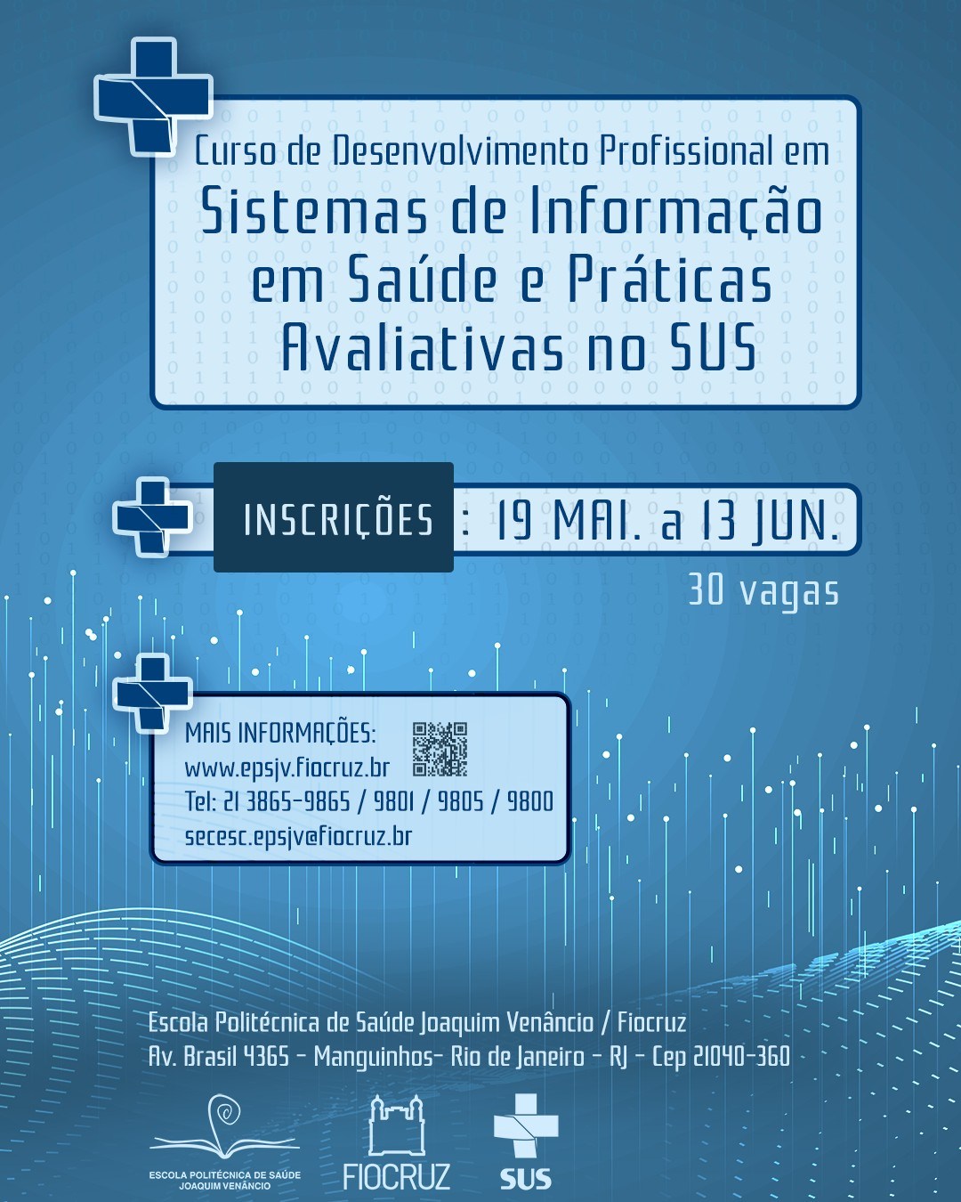Desenvolvimento Profissional em Sistemas de Informação em Saúde e Práticas Avaliativas do SUS recebe inscrições até 13/6