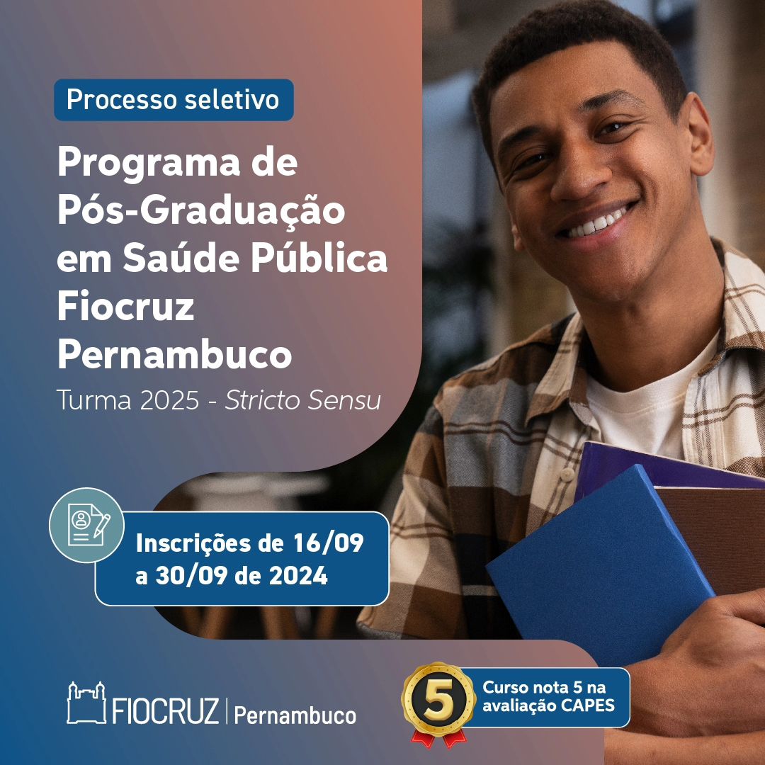 Inscrições abertas para pós-graduação em Saúde Pública
