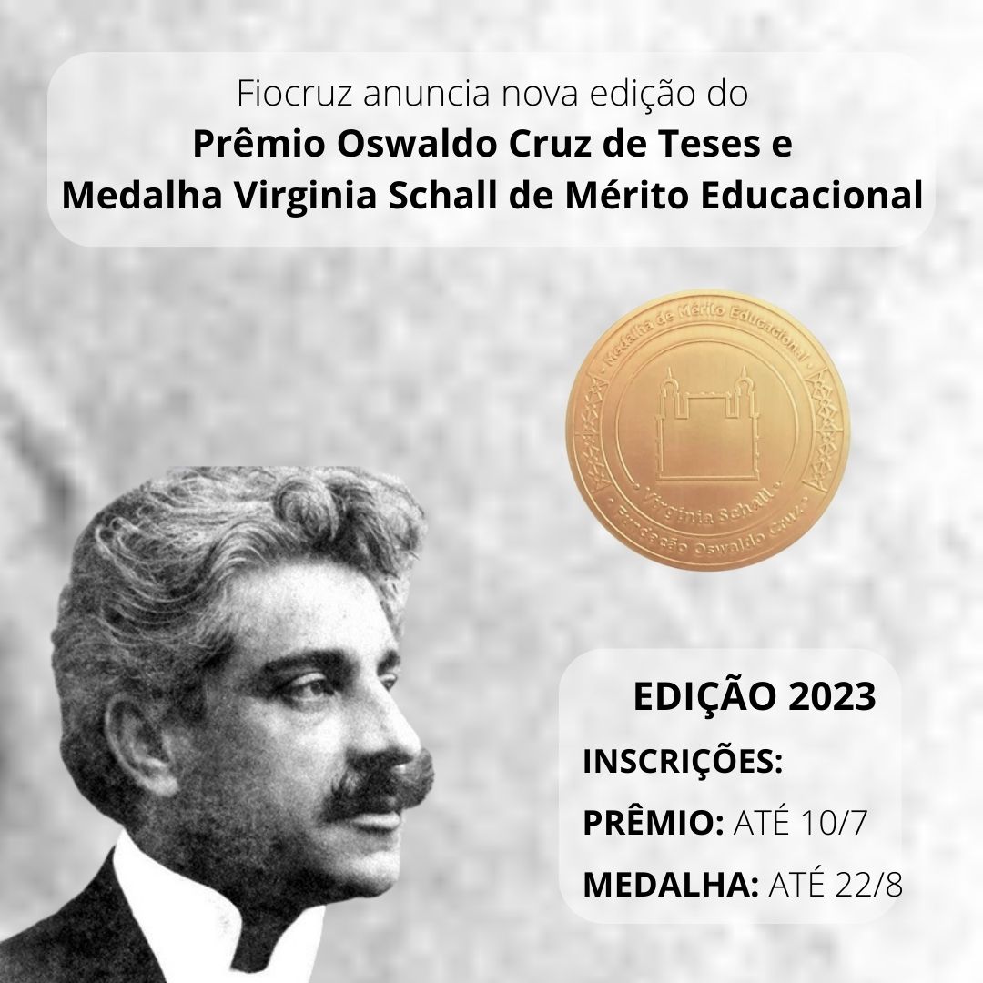 Fiocruz lança edição 2023 do Prêmio de Teses e Medalha de Mérito Educacional