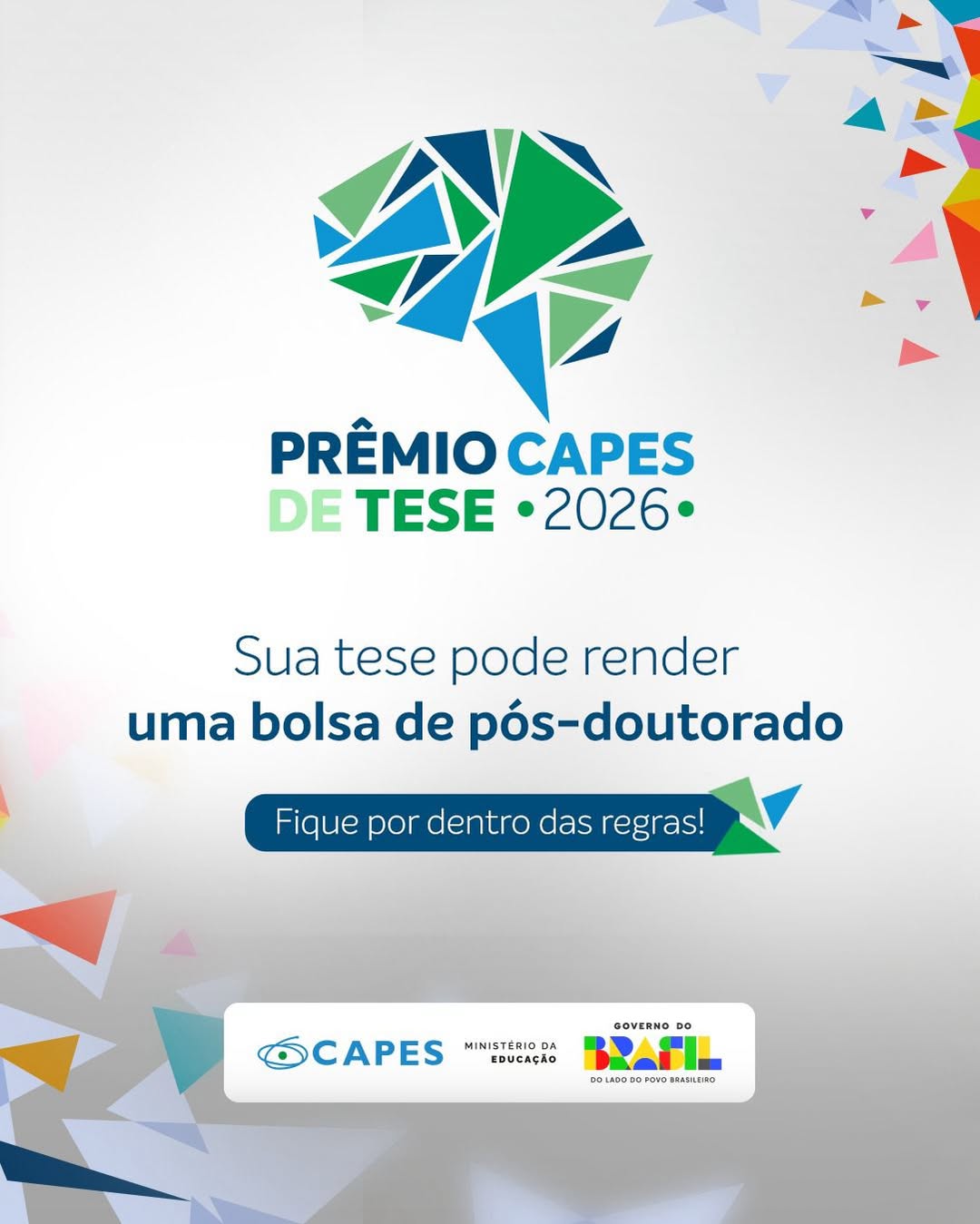Prêmio Capes de Tese 2026 contempla pesquisadores de 50 áreas de avaliação