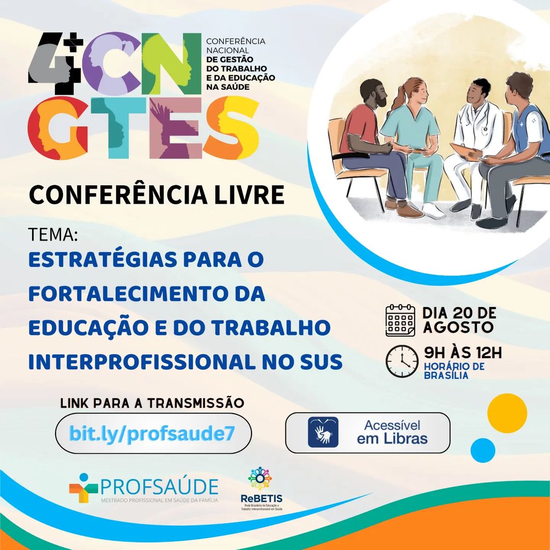 Profsaúde debate a educação e trabalho interprofissional no SUS em conferência livre remota