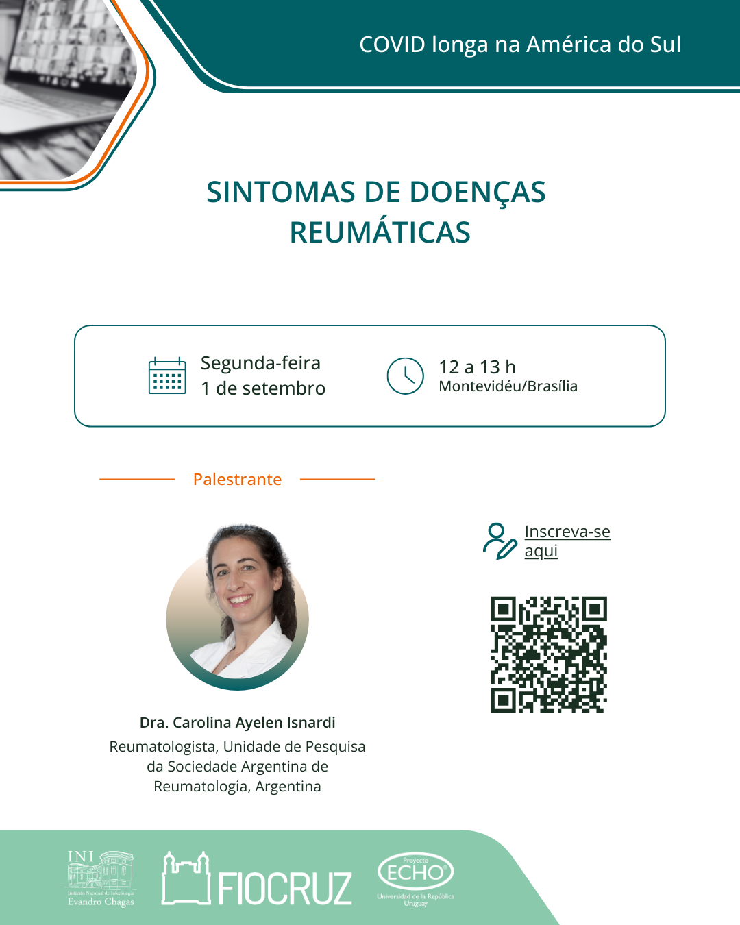 Sintomas de Doenças Reumáticas é tema de webinar do Projeto Echo