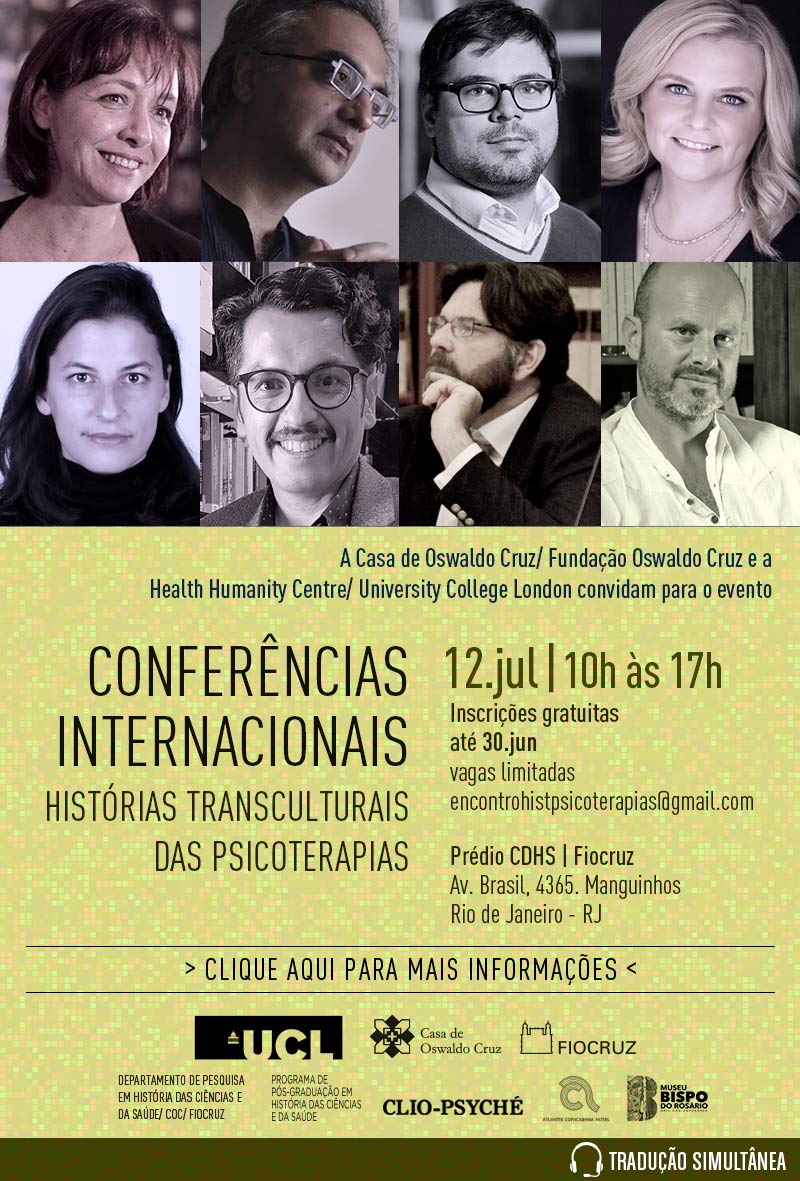 História das Psicoterapias é tema de Conferências Internacionais