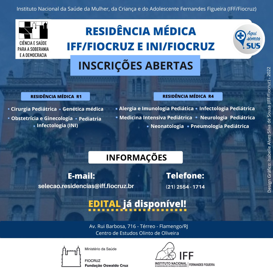 Fiocruz está com inscrições abertas para Residência Médica em diversas áreas