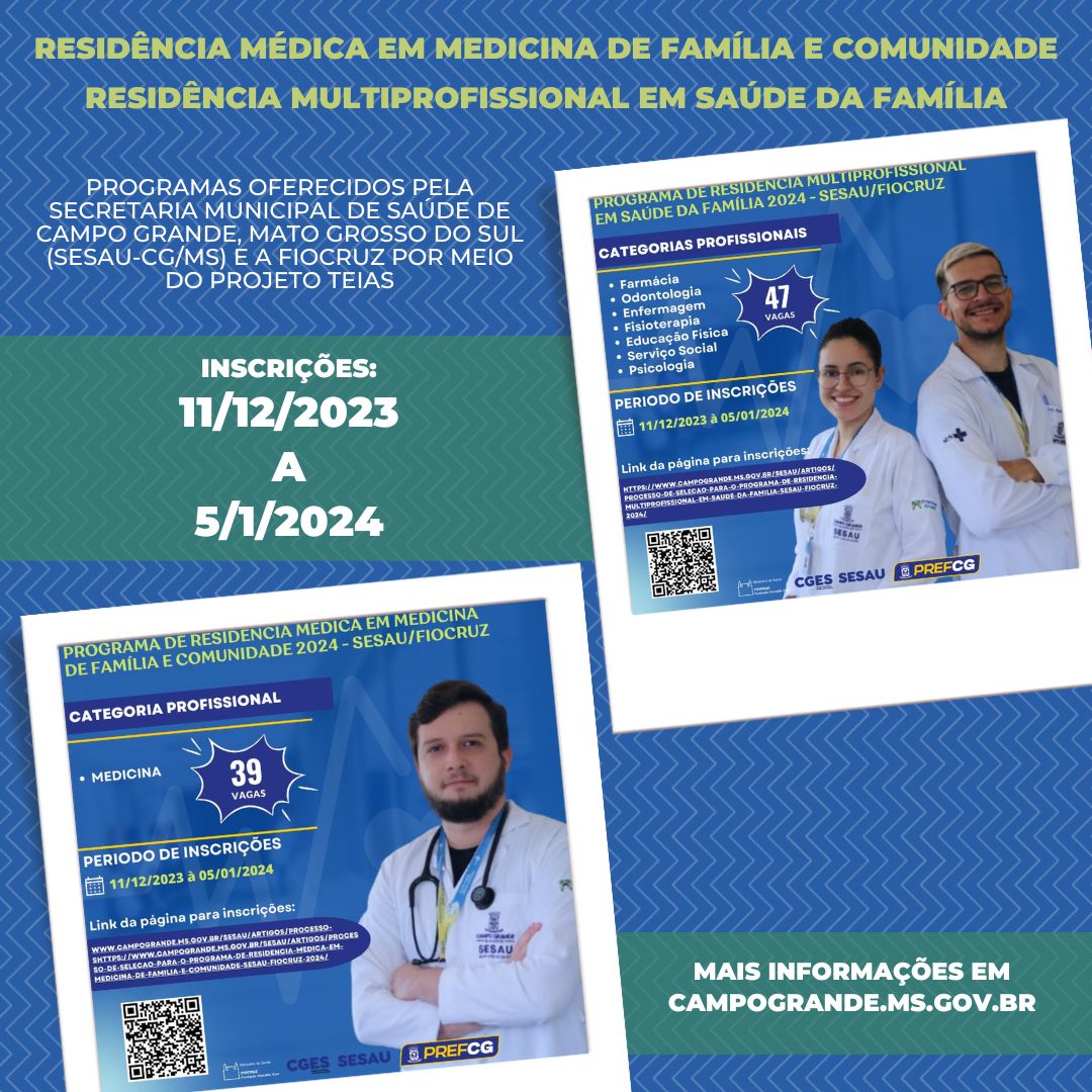 Residência Médica e Multiprofissional: inscrições abertas para programa em Mato Grosso do Sul