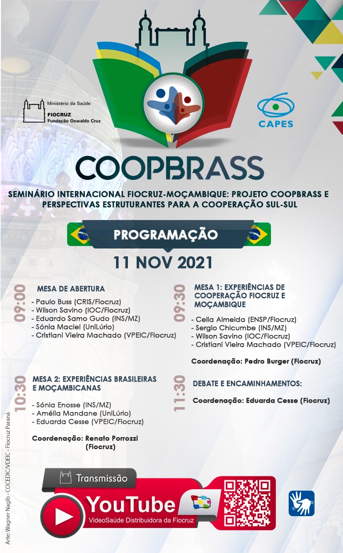 Educação: Fiocruz realizará seminário internacional sobre cooperação com Moçambique