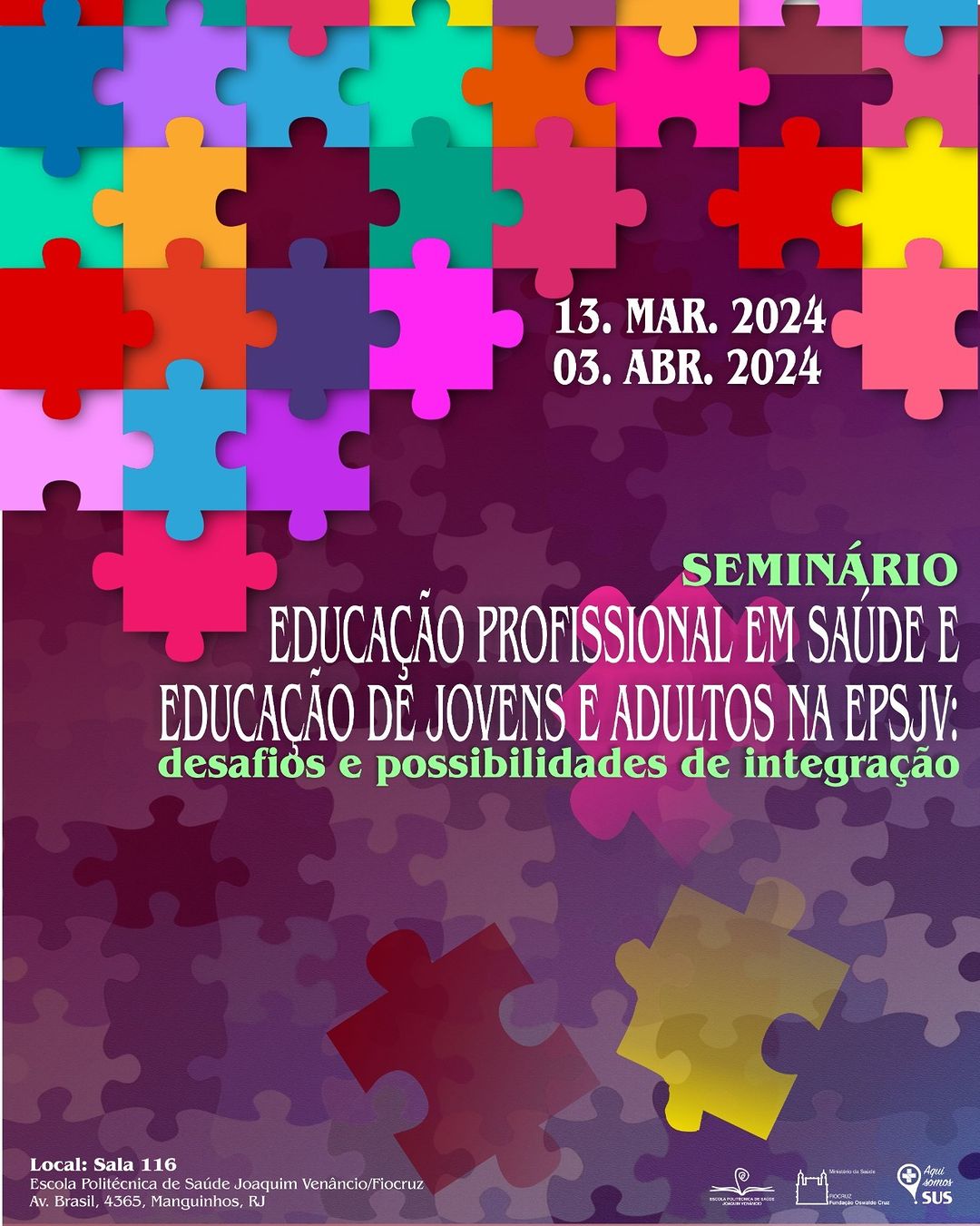 Seminário da Escola Politécnica debate a educação profissional em saúde de jovens e adultos