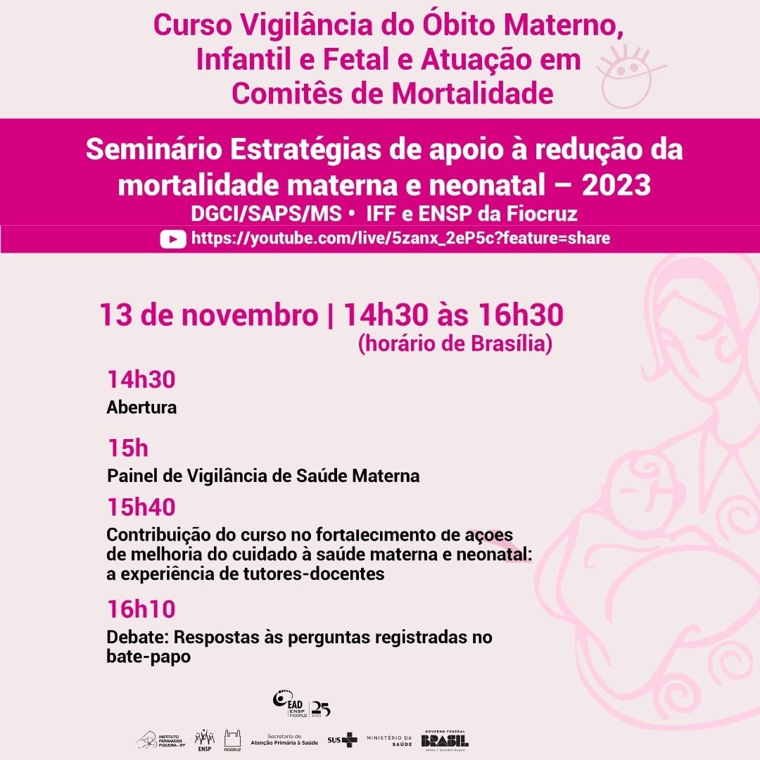 Fiocruz promove seminário sobre Estratégias de Apoio à Redução da Mortalidade Materna e Neonatal