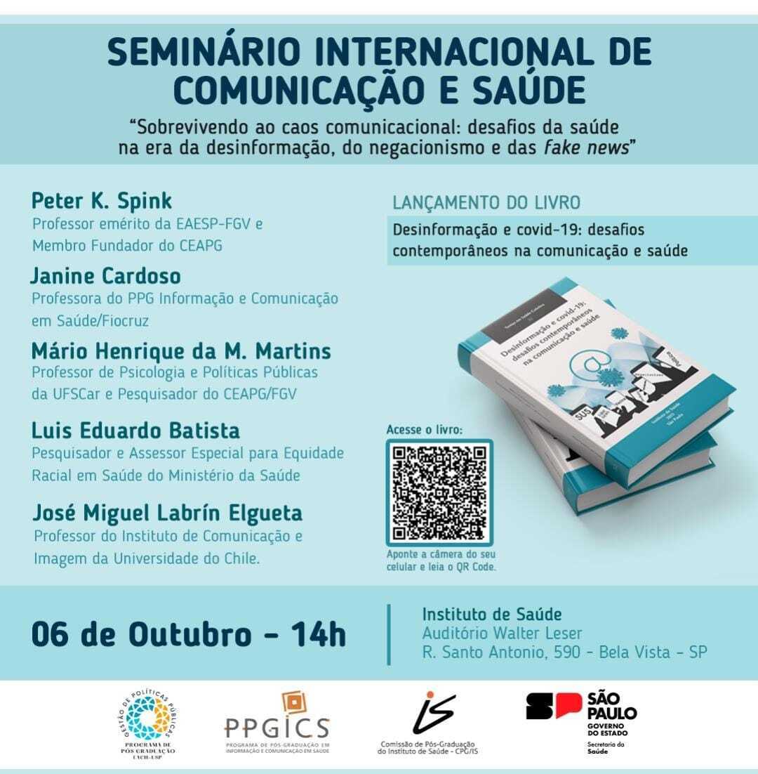 Seminário internacional debate desafios da saúde em tempos de desinformação, negacionismo e fake news