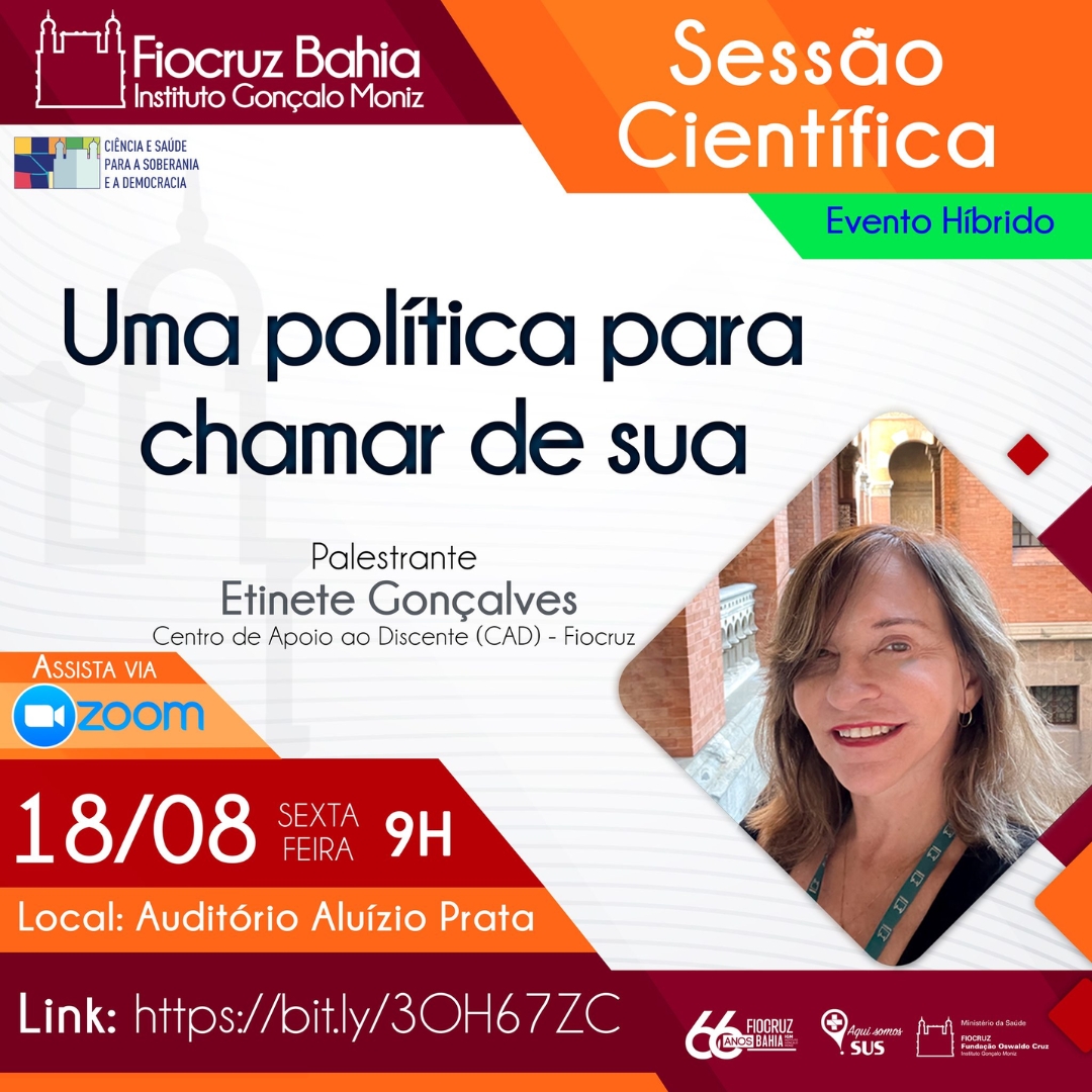 Fiocruz Bahia realiza sessão científica com tema 