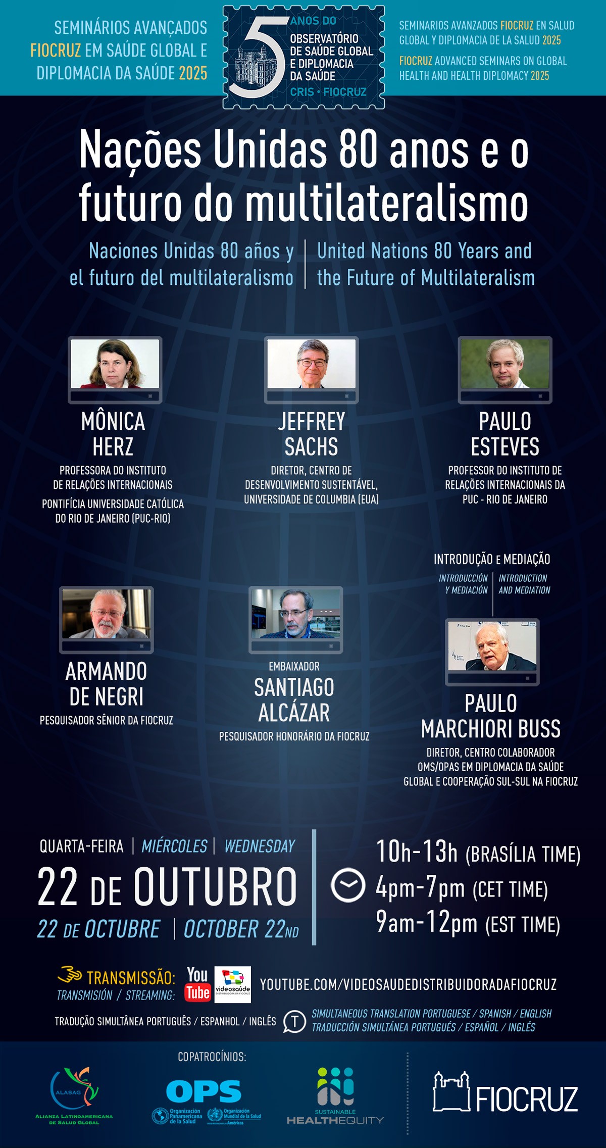 Evento debate os 80 anos da ONU e o futuro do multilateralismo