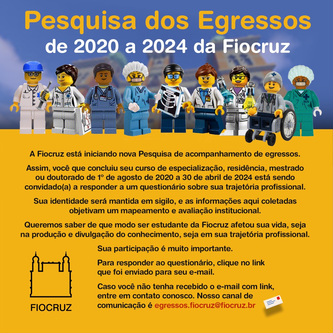 Fiocruz inicia nova Pesquisa de Egressos: participe!
