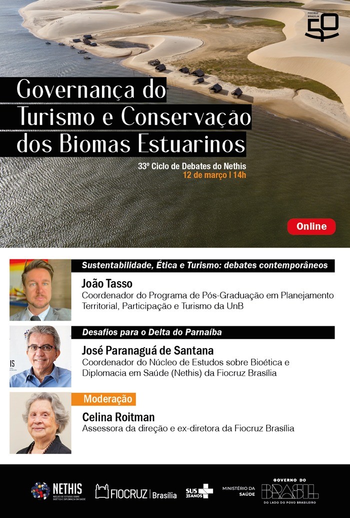 Turismo e saúde em biomas estuarinos é tema do Ciclo de Debates do Nethis