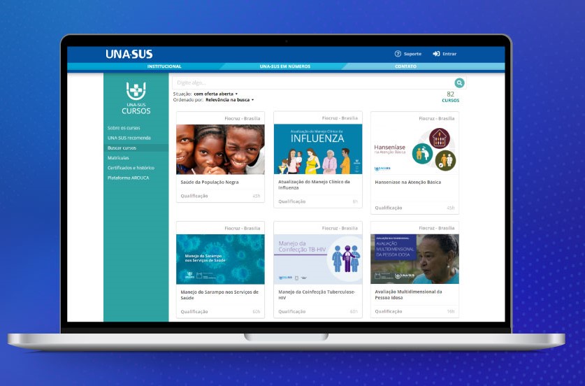 Plataformas com cursos online e gratuitos na área da saúde – NUTEDS