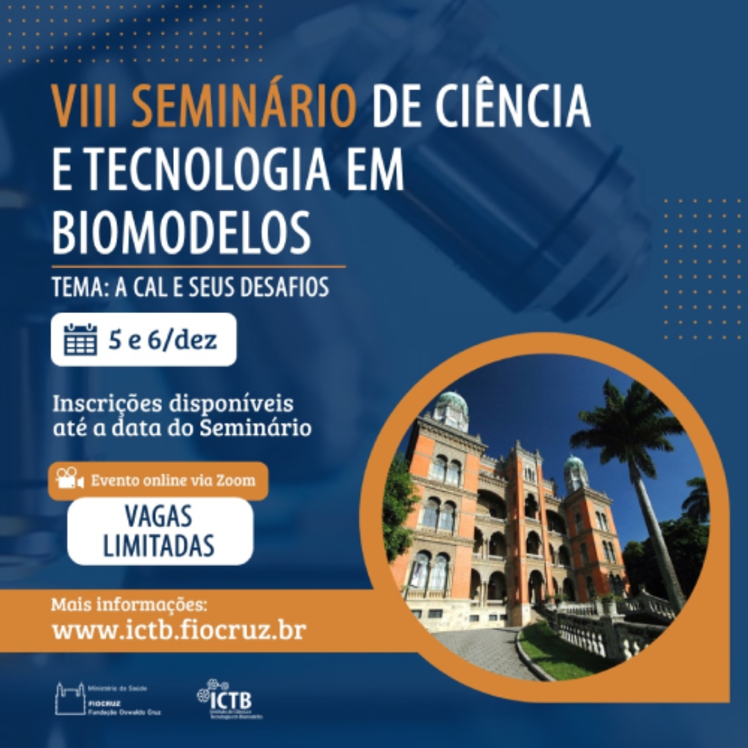 VIII Seminário de Ciência e Tecnologia em Biomodelos abre inscrições para envio de trabalhos