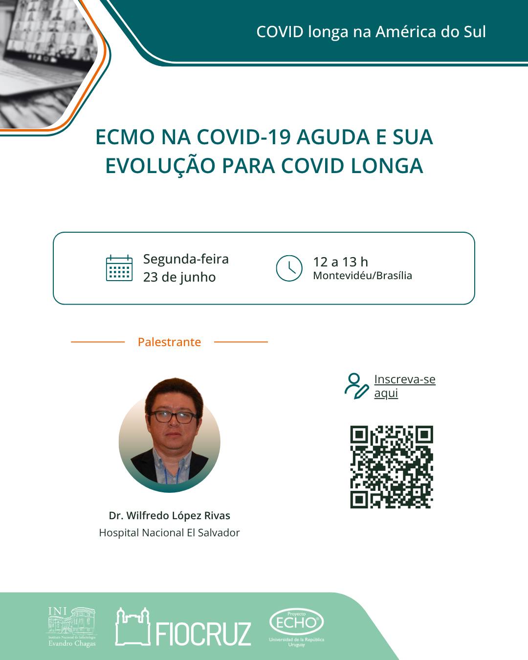 'ECMO na Covid-19 aguda e sua evolução para Covid longa' é tema de webinar