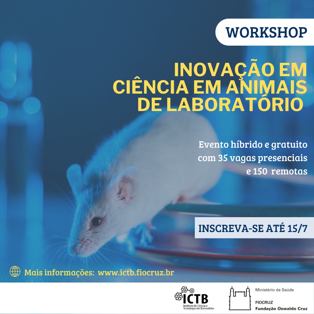 Inscrições abertas para workshop de Inovação em Ciência em Animais de Laboratório
